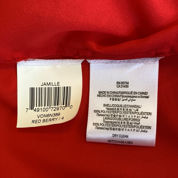 BCBG MaxAzria Red “Jamie” Chiffon Gown - Picture 9 of 11